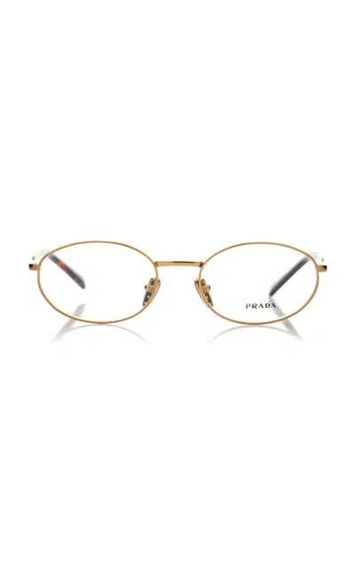 Prada Round-frame Metal Glasses In Animal