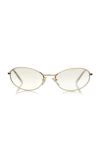 Prada Round-frame Metal Sunglasses In Gold
