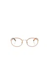 Prada Round Frame Mirror In Nude
