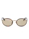 Prada Round-frame Sunglasses In Gray