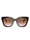 Prada Tortoiseshell Butterfly-frame Sunglasses In Black