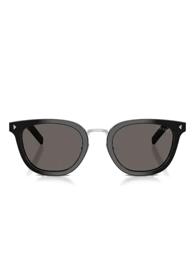 Prada Round-frame Sunglasses In Black