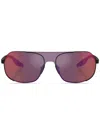 Prada Round-frame Sunglasses In Black