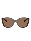 Prada Round-frame Sunglasses In Brown