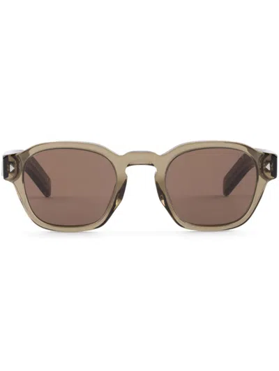 Prada Round-frame Sunglasses In Brown
