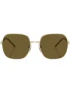 Prada Round-frame Sunglasses In Gold