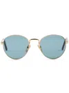 Prada Round-frame Sunglasses In Gold