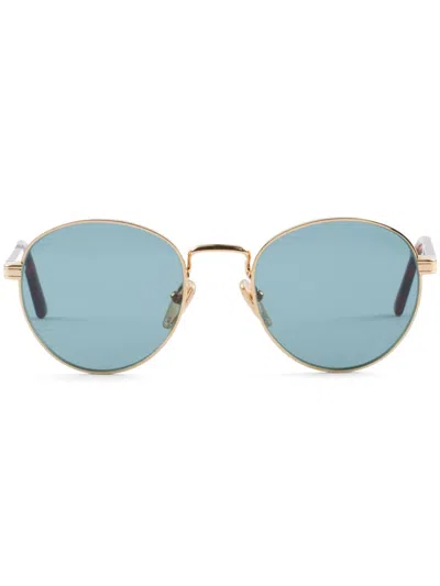 Prada Round-frame Sunglasses In Gold