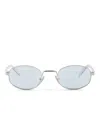 Prada Sunglasses With The Iconic Metal Plaque In Grey