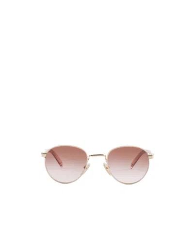 Prada Logo-engraved Sunglasses In Pink