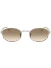 Prada 52mm Oval Sunglasses In Silver