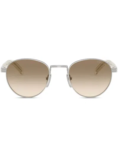 Prada Round-frame Sunglasses In Neutral