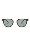 Prada Round-frame Tinted Sunglasses In Black