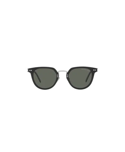 Prada Round-frame Tinted Sunglasses In Gray