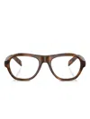 Prada Round-frame Tortoiseshell Glasses In Brown
