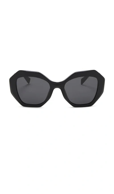 Prada Round Geometric Sunglasses In Black