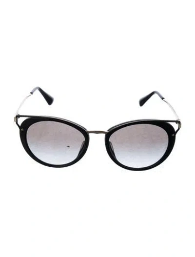 Pre-owned Prada Round Gradient Sunglasses In Black