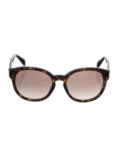 Pre-owned Prada Round Gradient Sunglasses In Brown