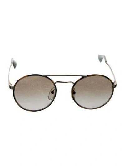 Pre-owned Prada Round Gradient Sunglasses In Brown