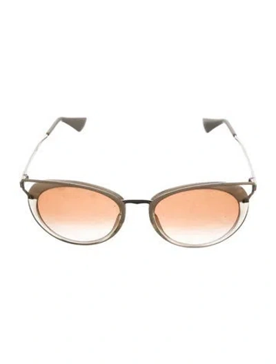 Pre-owned Prada Round Gradient Sunglasses In Brown