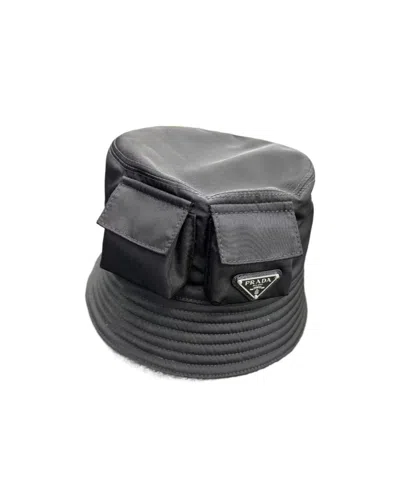 Prada Round Hat In Gray