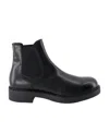Prada Round Head Boots In Black