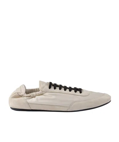 PRADA PRADA LOGO PRINTED LACE-UP SNEAKERS