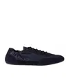Prada Collapse Sneaker Aus Re-nylon Und Wildleder In Blue