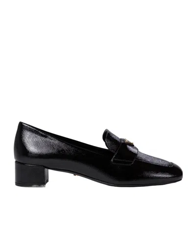 Prada Round Head High Heels In Black