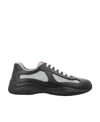Prada Round Head Lacing Casual Shoes In Black