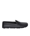 Prada Drive Leather Loafers In Black