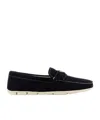 Prada Triangle-logo Loafers In Blue