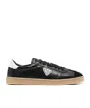 Prada Round Head Low-cut Casual Shoes In Black
