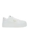 Prada Round Head Low-cut Casual Shoes In White