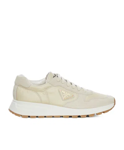 PRADA PRAX 01 RE-NYLON AND SUEDE SNEAKERS
