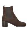Prada Round-head Short Boots In Brown
