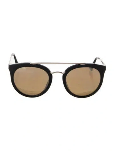 Pre-owned Prada Round Mirrored Sunglasses In Multi