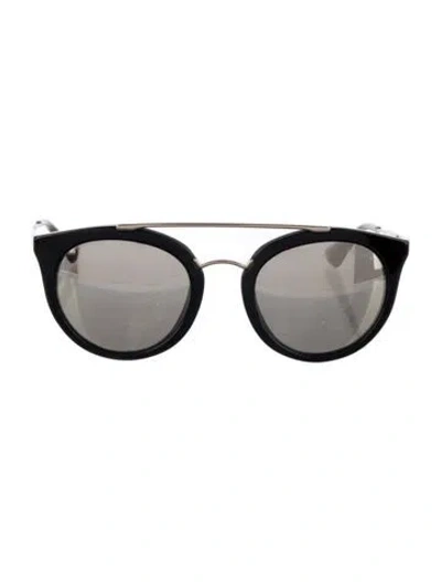 Pre-owned Prada Round Mirrored Sunglasses In Multi