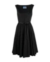 Prada Round-neck Dress In Black