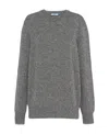 Prada Rundhalspullover Aus Wolle Und Kaschmir In Grey