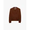 Prada Wool Cardigan In Brown