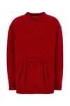 Prada "round Neck Sweater In Virgin Wool" In Red