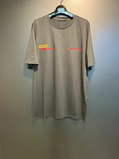 Prada Round Neck T-shirt In Gray