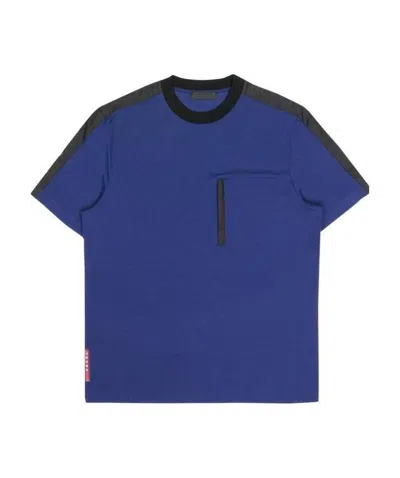 Prada Round-necked T-shirt In Blue