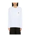 Prada Triangle Long-sleeve T-shirt In White