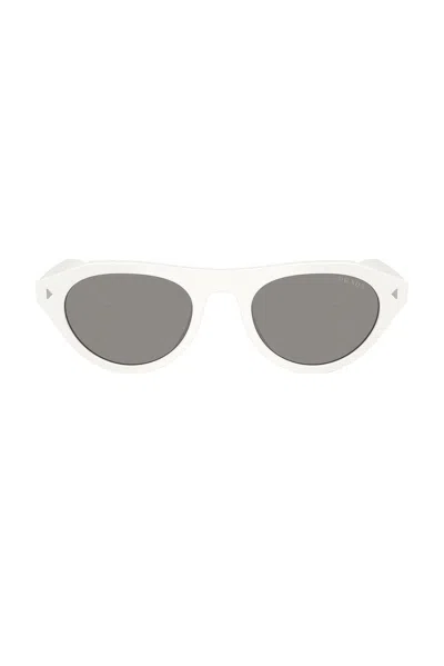 Prada Round Sunglasses In White