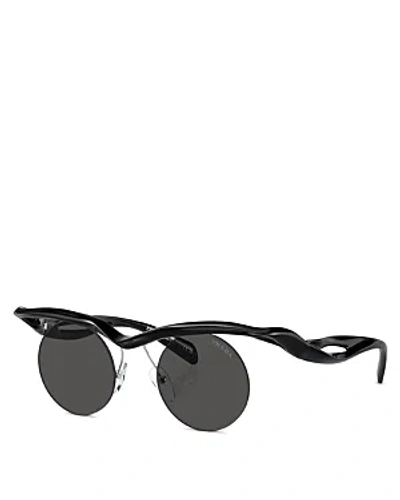 Prada Round Sunglasses, 43mm In Black
