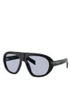 Prada Round Sunglasses, 56mm In Black