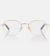 Prada Round Sunglasses In Gold