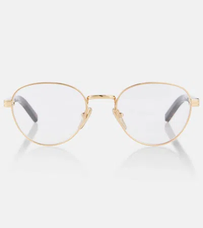Prada Round Sunglasses In Gold